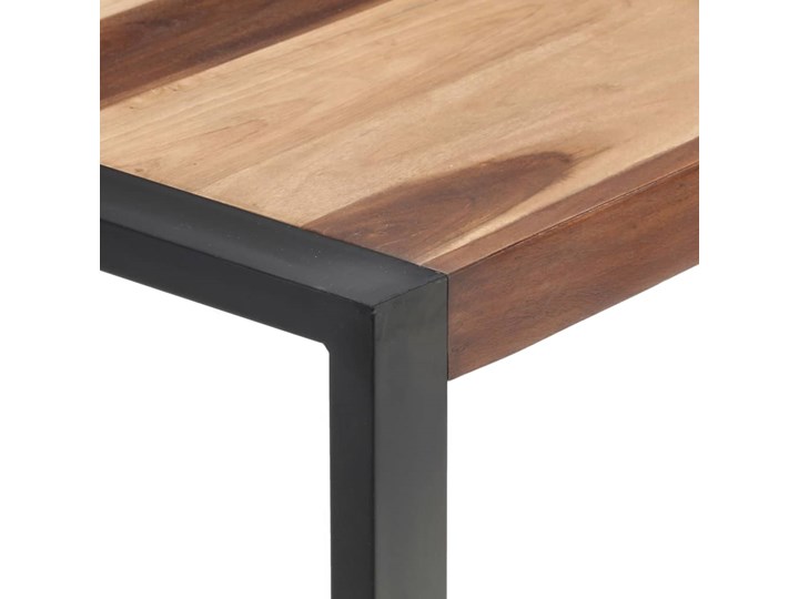 vidaXL Stół jadalniany, 120x60x75, lite drewno o wyglądzie sheesham Kolor Brązowy Stal Wysokość 75 cm Liczba miejsc Do 4 osób