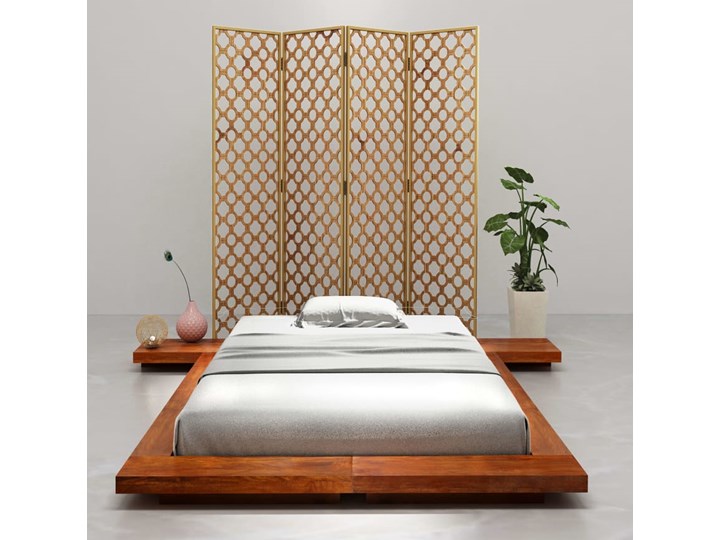 vidaXL Rama łóżka futon w japońskim stylu, drewno akacjowe, 120x200 cm Łóżko drewniane Kategoria Łóżka do sypialni