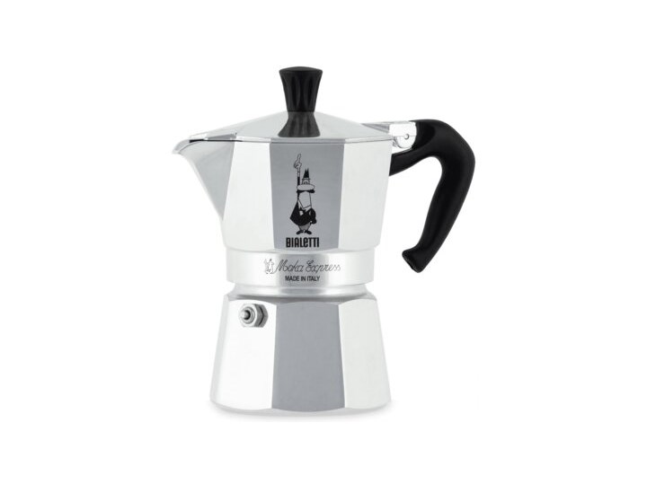 Kawiarka BIALETTI Moka Express 6 TZ Srebrny + Kawa Perfetto Moka Nocciola 200 g