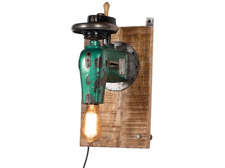 Lampa "Old Machine" Drewno Kinkiet dekoracyjny Styl Industrialny Kategoria Lampy ścienne 