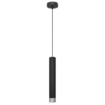Lampa loft pojedyncza czarna TUBA z chromem