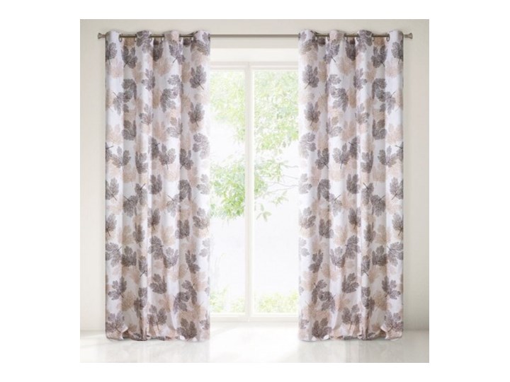 Zwiewna Zasłona Latika 140x250cm - Kremowy/Beżowy - Przelotki Poliester 140x250 cm Typ Zasłony gotowe