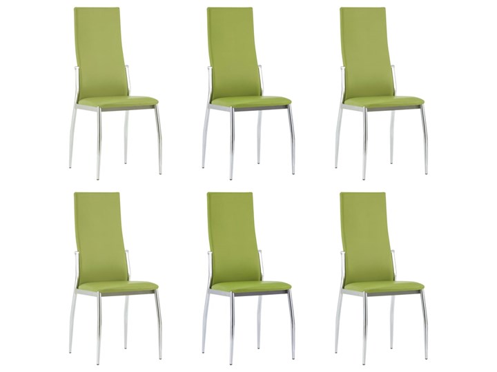 vidaXL 7-częściowy zestaw jadalniany, obity sztuczną skórą, zielony Kategoria Stoły z krzesłami
