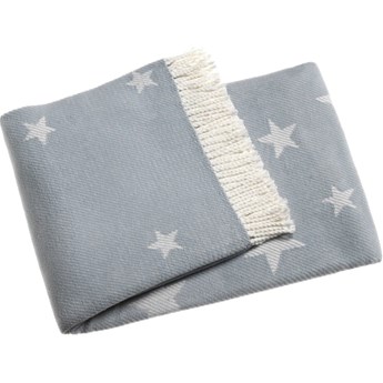 Niebieski pled z domieszką bawełny Euromant Stars, 140x180 cm