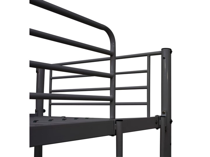 vidaXL Rama łóżka piętrowego z biurkiem, czarna, metalowa, 90 x 200 cm Łóżko piętrowe Rozmiar materaca 90x200 cm