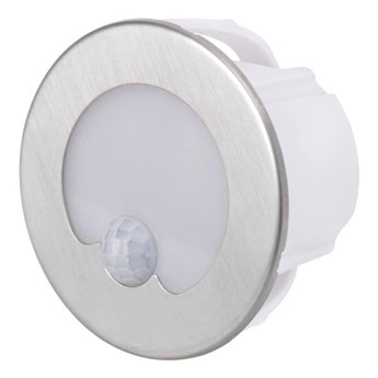 Lampa schodowa LED DPM 1,2 W 4000 K IP20 okrągła z czujnikiem ruchu stal nierdzewna