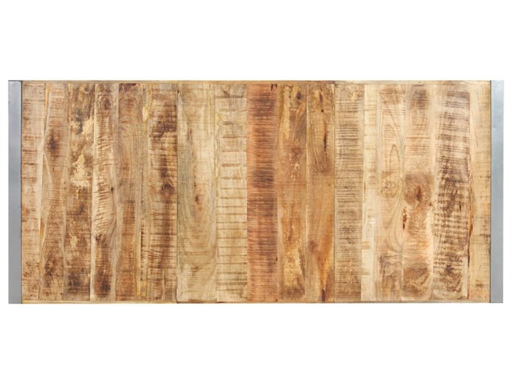 vidaXL Stół jadalniany, 220x100x75 cm, surowe, lite drewno mango Liczba miejsc Do 8 osób Stal Kolor Beżowy