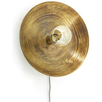 Kinkiet metalowy brązowy okrągły Ø35 cm