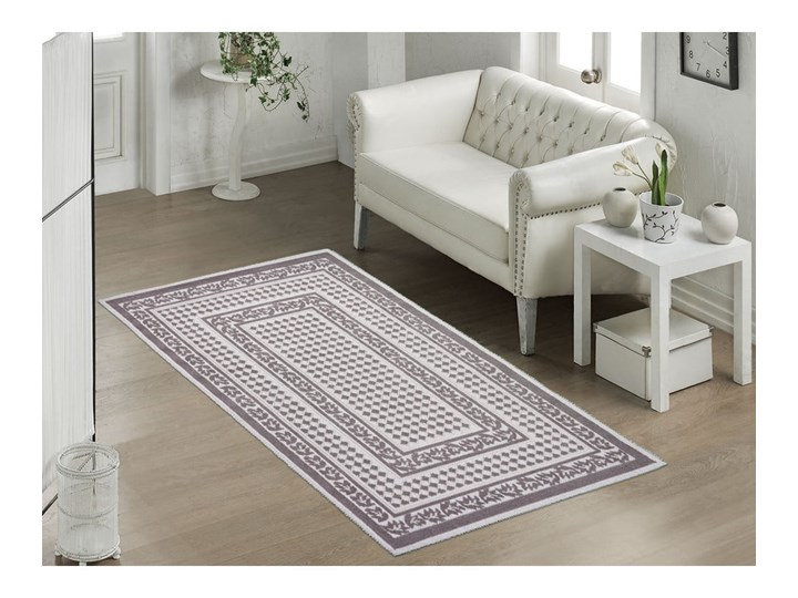 Szarobeżowy bawełniany dywan Vitaus Olvia, 100x150 cm Dywany Prostokątny Kolor Szary Bawełna Pomieszczenie Salon