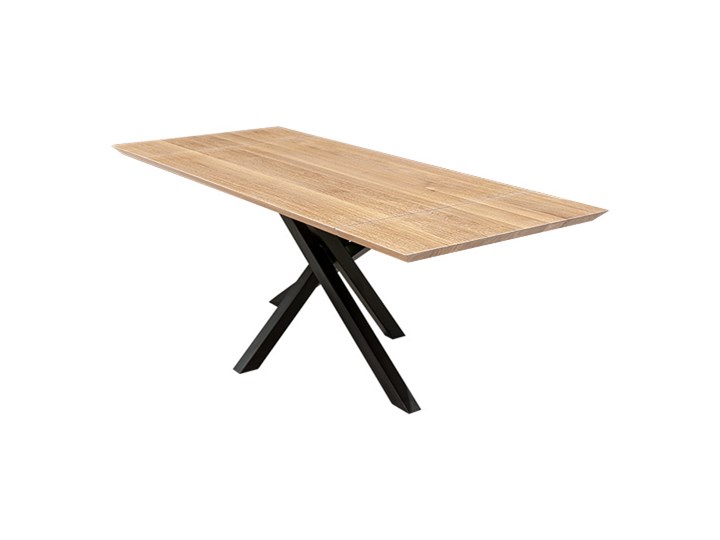 Stół Slant z dostawkami Dąb 200x100 cm Jedna dostawka 35 cm Długość 200 cm Długość 80 cm Metal Stal Drewno Szerokość 80 cm Wysokość 75 cm Długość 120 cm Długość 90 cm Szerokość 120 cm Długość 160 cm Rozkładanie Rozkładane