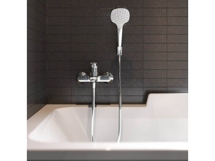 Bateria wannowa Hansgrohe My Cube chrom Bateria ścienna Kolor Srebrny Kategoria Baterie łazienkowe