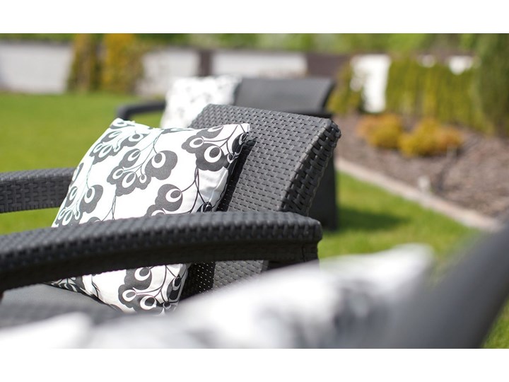 Zestaw wypoczynkowy CORFU SET MAX 5-osobowy - grafit Rattan Zestawy wypoczynkowe Zawartość zestawu Stół Tworzywo sztuczne Zawartość zestawu Fotele